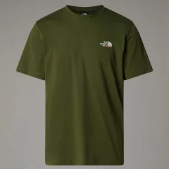 Cheap The North Face Germany Redbox T-shirt Til Herrer Terrarium Green - Bombay Orange - White Dune