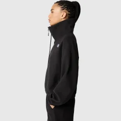 Outlet The North Face Glacier Fleece Med Kvart Lynlås Til Damer TNF Black