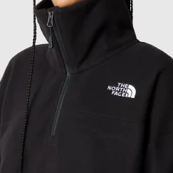Outlet The North Face Glacier Fleece Med Kvart Lynlås Til Damer TNF Black