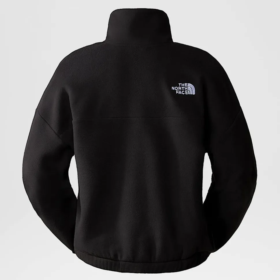 Outlet The North Face Glacier Fleece Med Kvart Lynlås Til Damer TNF Black