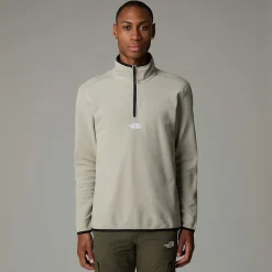 Online The North Face Glacier Fleece Med Kvart Lynlås Til Herrer Clay Grey
