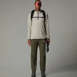 Online The North Face Glacier Fleece Med Kvart Lynlås Til Herrer Clay Grey