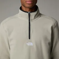 Online The North Face Glacier Fleece Med Kvart Lynlås Til Herrer Clay Grey