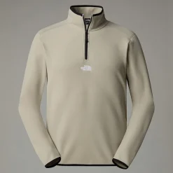 Online The North Face Glacier Fleece Med Kvart Lynlås Til Herrer Clay Grey