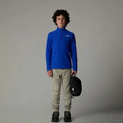 Online The North Face Glacier Fleece Med Kvart Lynlås Til Unge TNF Blue