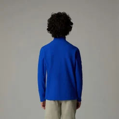 Online The North Face Glacier Fleece Med Kvart Lynlås Til Unge TNF Blue