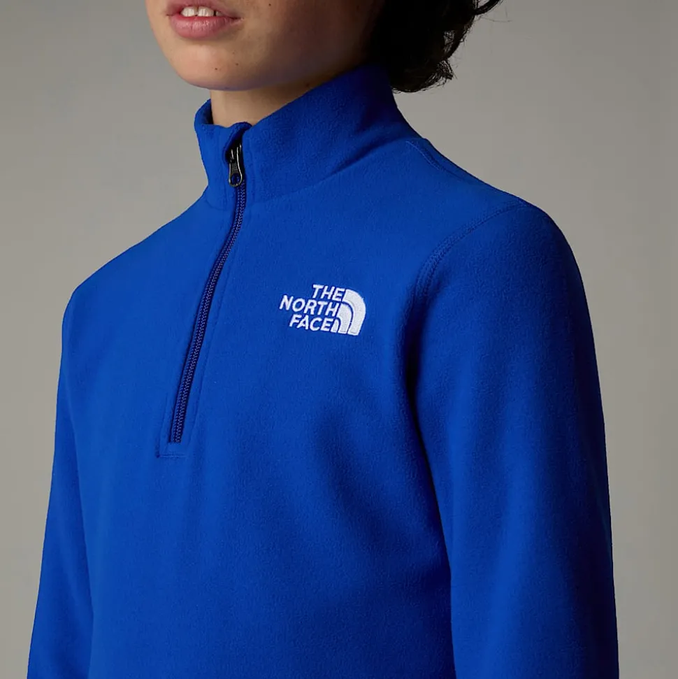 Online The North Face Glacier Fleece Med Kvart Lynlås Til Unge TNF Blue