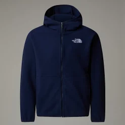 Cheap The North Face Glacier Fleecejakke Med Hætte Til Unge Summit Navy