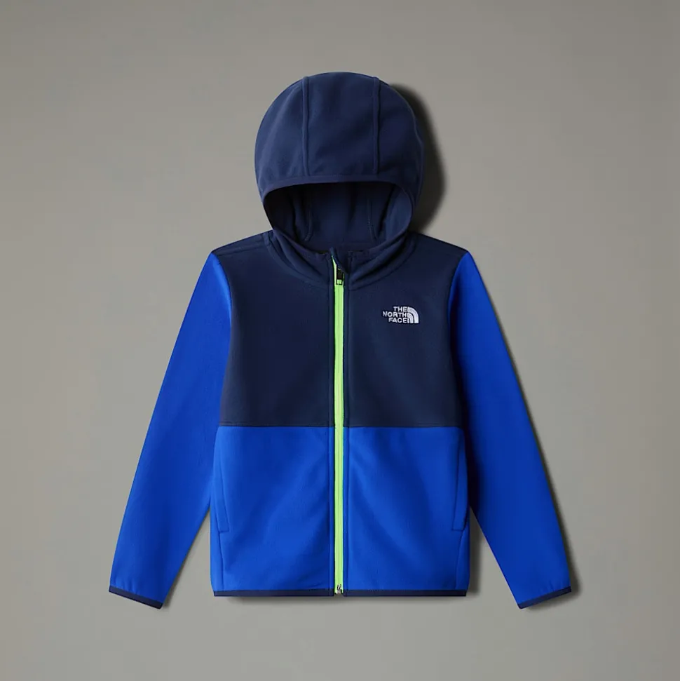 Clearance The North Face Glacier Fleecejakke Med Lynlås Og Hætte Til Børn TNF Blue