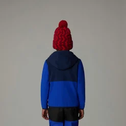 Clearance The North Face Glacier Fleecejakke Med Lynlås Og Hætte Til Børn TNF Blue