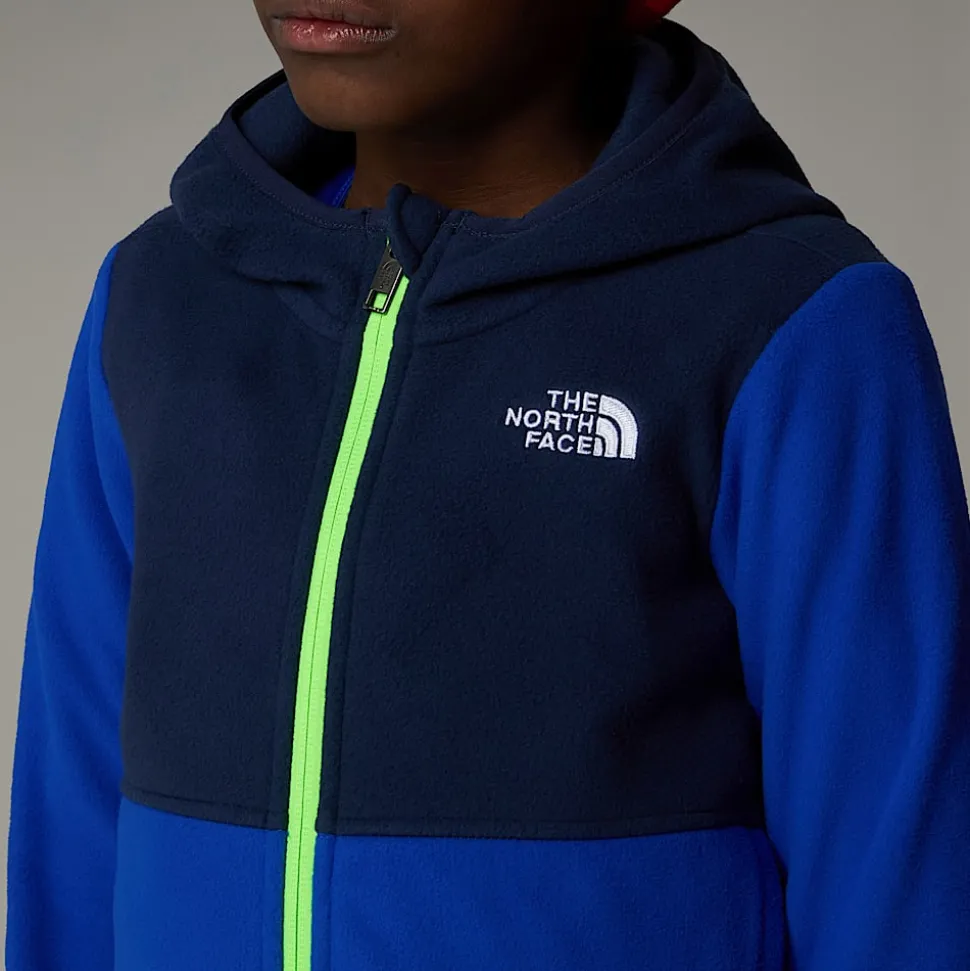 Clearance The North Face Glacier Fleecejakke Med Lynlås Og Hætte Til Børn TNF Blue