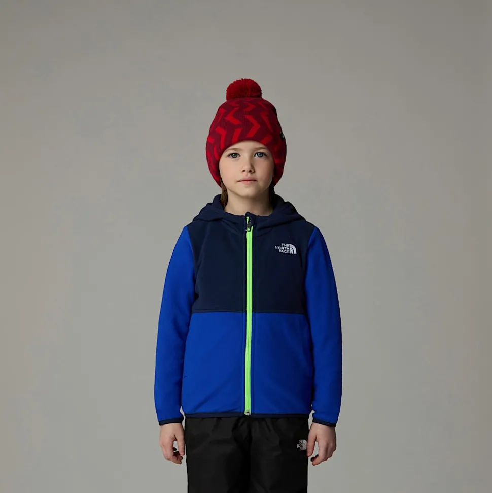 Clearance The North Face Glacier Fleecejakke Med Lynlås Og Hætte Til Børn TNF Blue
