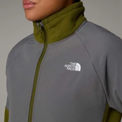 Fashion The North Face Glacier Heavyweight Fleece Med Lynlås Til Damer Forest Olive-Smoked Pearl