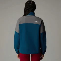 Cheap The North Face Glacier Heavyweight Fleece Med Halv Lynlås Til Damer Midnight Petrol-Smoked Pearl