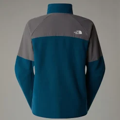 Cheap The North Face Glacier Heavyweight Fleece Med Halv Lynlås Til Damer Midnight Petrol-Smoked Pearl