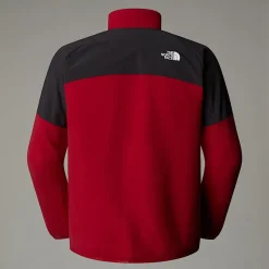 Fashion The North Face Glacier Heavyweight Fleece Med Halv Lynlås Til Herrer Garnet Red-Asphalt Grey