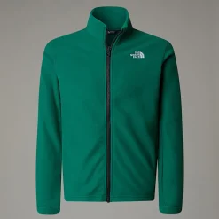 Sale The North Face Glacier Zip-In Fleece Til Unge Evergreen