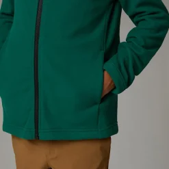 Sale The North Face Glacier Zip-In Fleece Til Unge Evergreen
