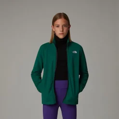 Sale The North Face Glacier Zip-In Fleece Til Unge Evergreen