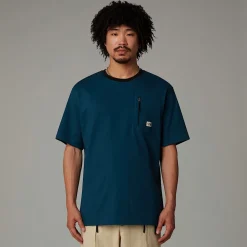 Sale The North Face Heritage Pocket T-shirt Til Herrer Midnight Petrol