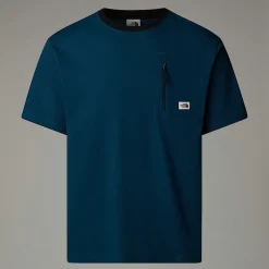 Sale The North Face Heritage Pocket T-shirt Til Herrer Midnight Petrol