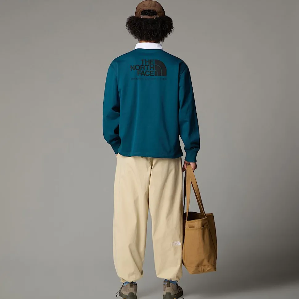 New The North Face Heritage Rugby Sweatshirt Til Herrer Midnight Petrol