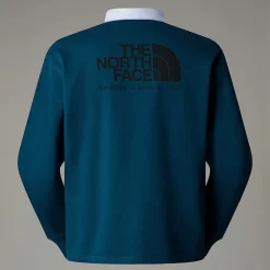 New The North Face Heritage Rugby Sweatshirt Til Herrer Midnight Petrol