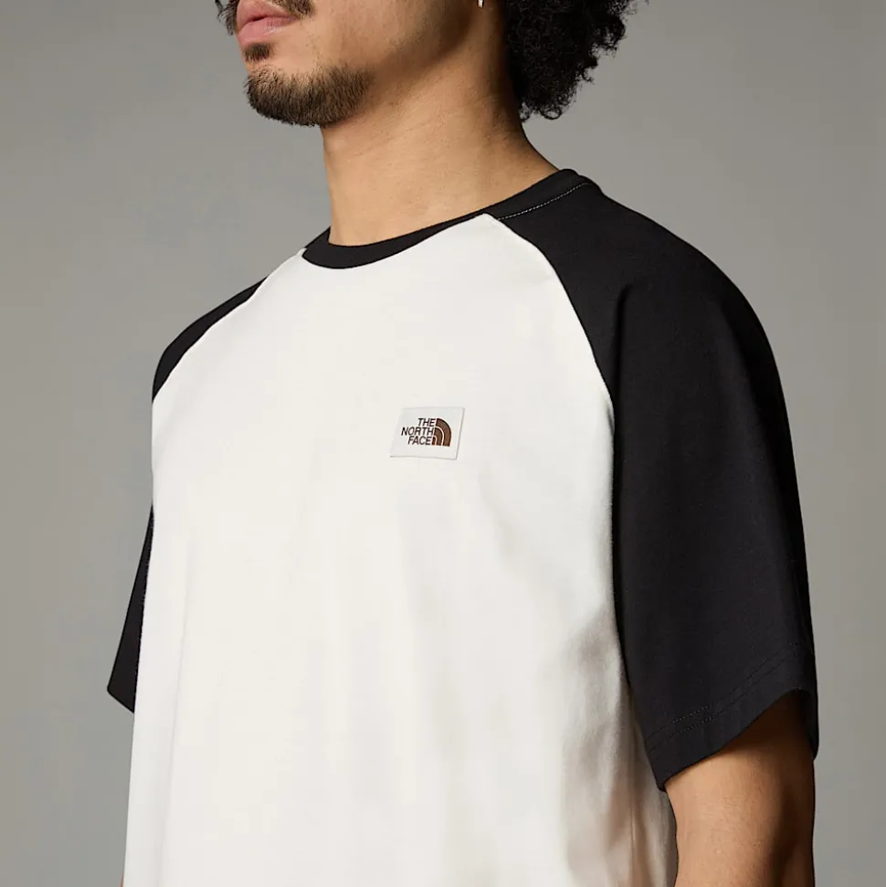 Hot The North Face Heritage T-shirt Til Herrer White Dune-TNF Black