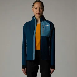 Best The North Face Highball Fleece Til Damer Midnight Petrol-Algae Blue