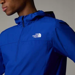 Online The North Face Higher Run Vindjakke Med Kvart Lynlås Til Herrer TNF Blue