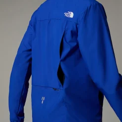 Online The North Face Higher Run Vindjakke Med Kvart Lynlås Til Herrer TNF Blue
