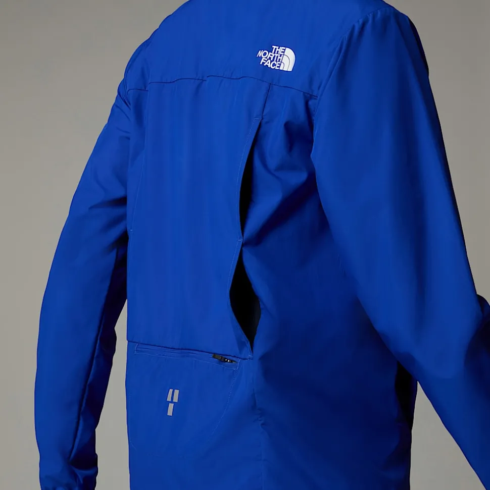 Online The North Face Higher Run Vindjakke Med Kvart Lynlås Til Herrer TNF Blue