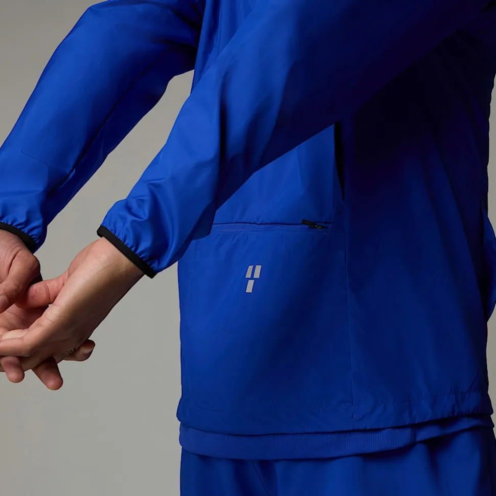 Online The North Face Higher Run Vindjakke Med Kvart Lynlås Til Herrer TNF Blue