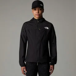 Online The North Face Higher Run Vindjakke Til Damer TNF Black-TNF Black Trail Reflective Print