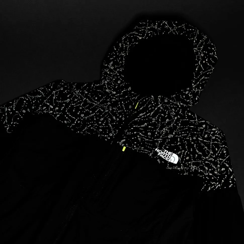 Online The North Face Higher Run Vindjakke Til Damer TNF Black-TNF Black Trail Reflective Print