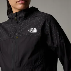 Online The North Face Higher Run Vindjakke Til Damer TNF Black-TNF Black Trail Reflective Print