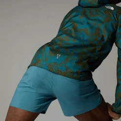 Clearance The North Face Higher Run Vindjakke Til Herrer Algae Blue Mountain Traverse Print