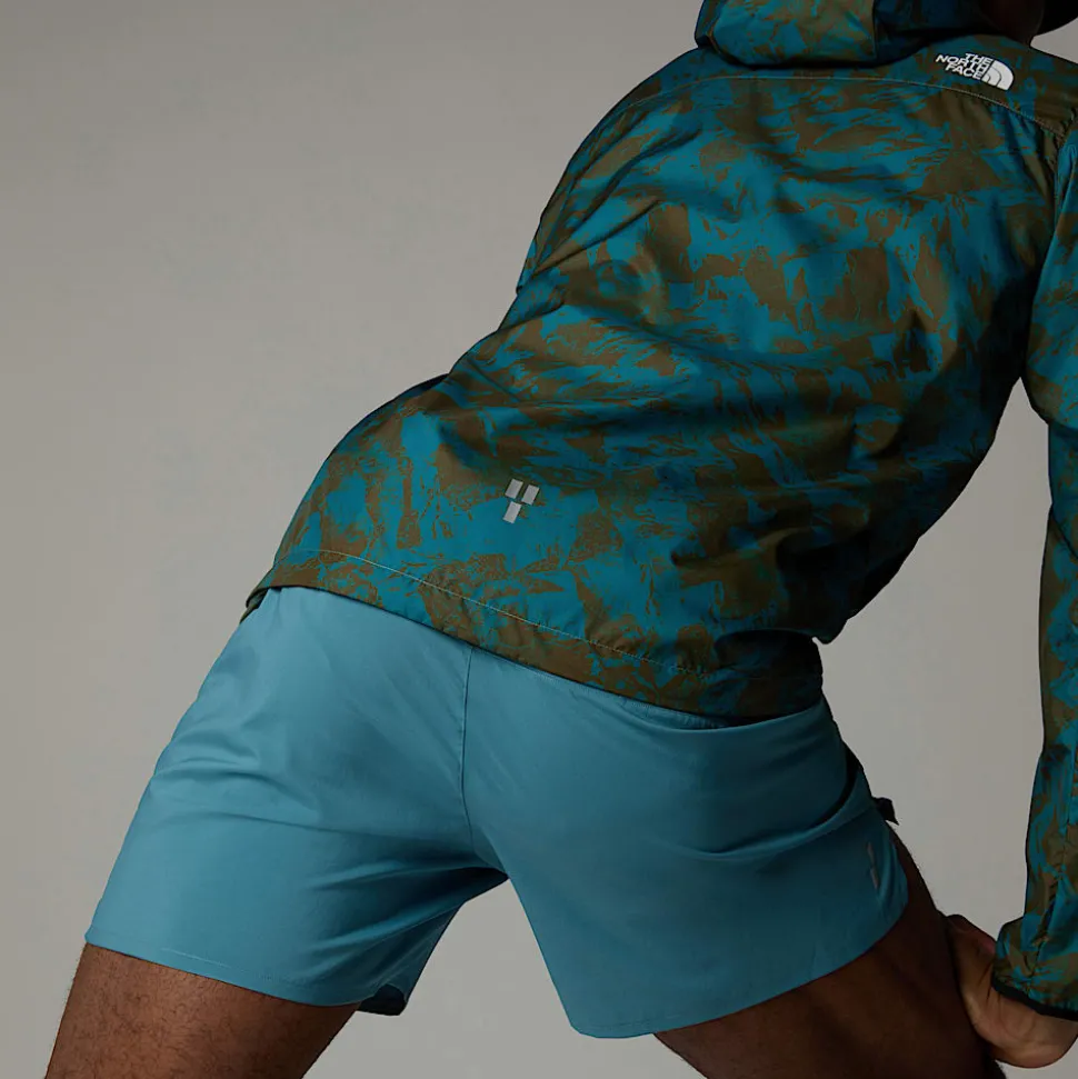 Clearance The North Face Higher Run Vindjakke Til Herrer Algae Blue Mountain Traverse Print