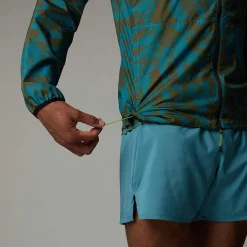 Clearance The North Face Higher Run Vindjakke Til Herrer Algae Blue Mountain Traverse Print