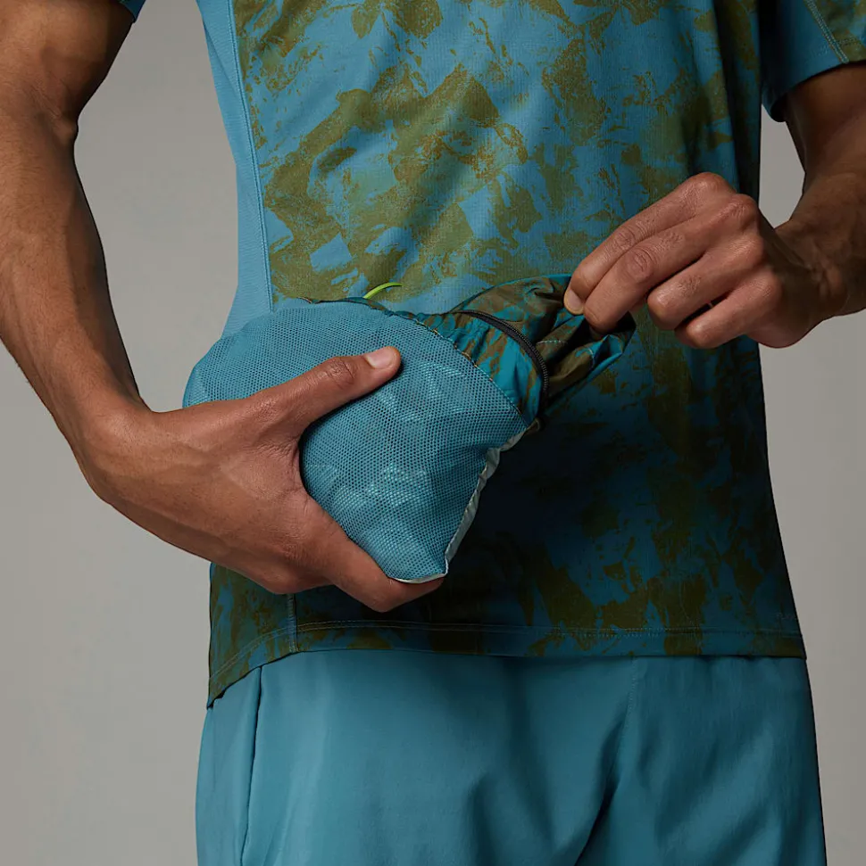 Clearance The North Face Higher Run Vindjakke Til Herrer Algae Blue Mountain Traverse Print