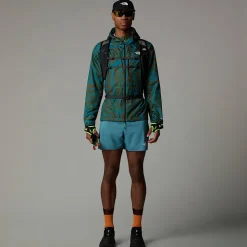 Clearance The North Face Higher Run Vindjakke Til Herrer Algae Blue Mountain Traverse Print