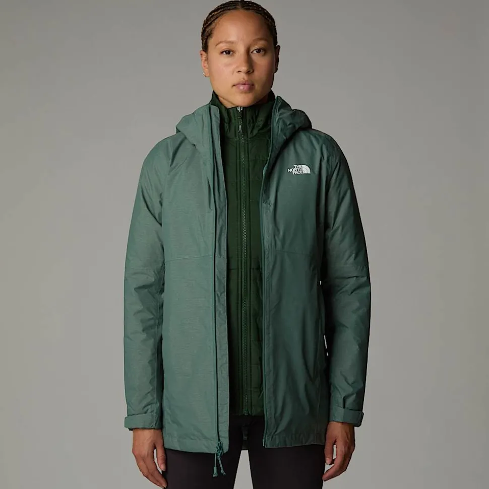 Online The North Face Hikesteller Triclimate Jakke Til Damer Dark Sage White Heather-Pine Needle-NPF