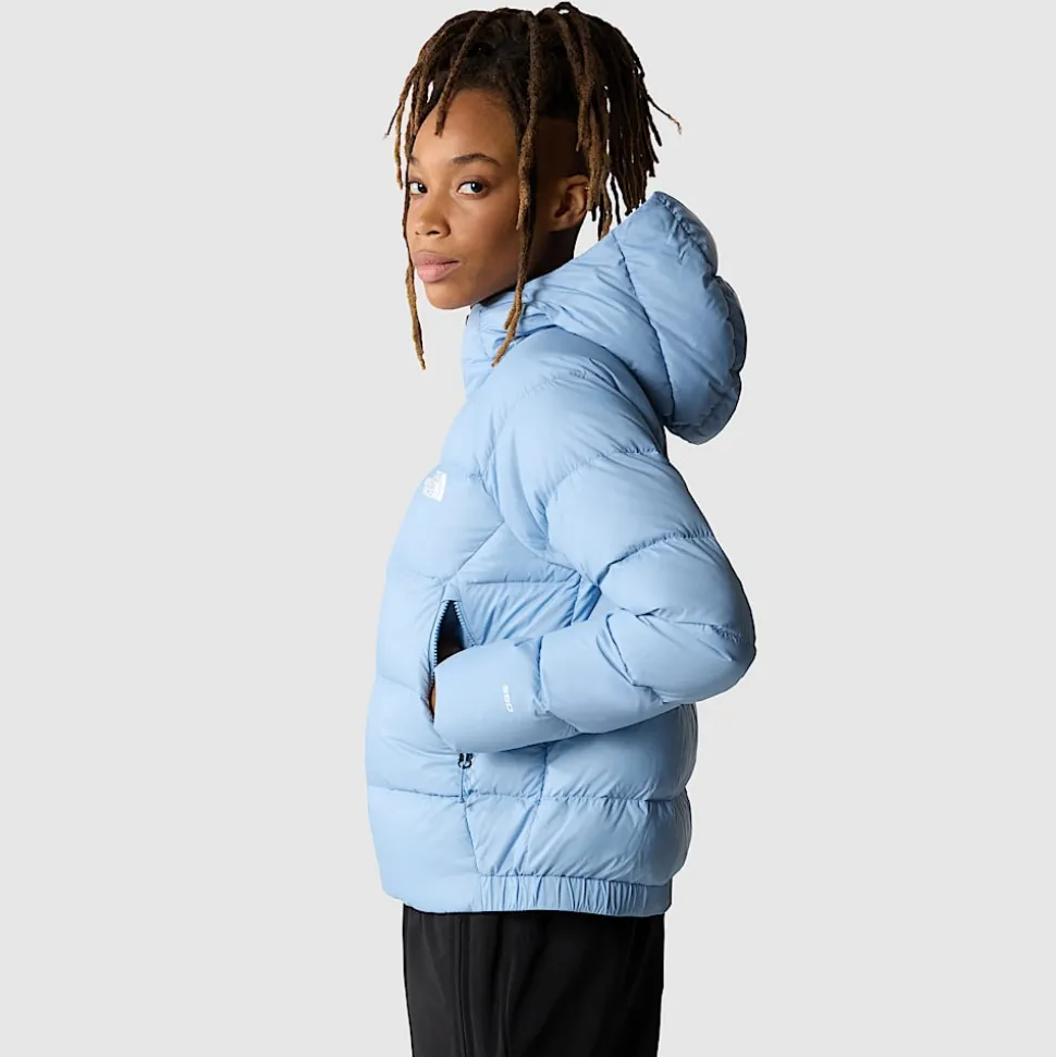 Online The North Face Hyalite Dunjakke Med Hætte Til Damer Steel Blue