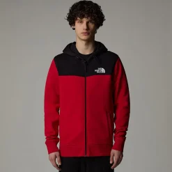 Cheap The North Face Icons Hættetrøje Med Lynlås Til Herrer TNF Red-TNF Black