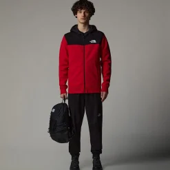 Cheap The North Face Icons Hættetrøje Med Lynlås Til Herrer TNF Red-TNF Black