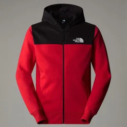 Cheap The North Face Icons Hættetrøje Med Lynlås Til Herrer TNF Red-TNF Black