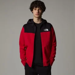 Cheap The North Face Icons Hættetrøje Med Lynlås Til Herrer TNF Red-TNF Black
