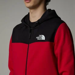 Cheap The North Face Icons Hættetrøje Med Lynlås Til Herrer TNF Red-TNF Black