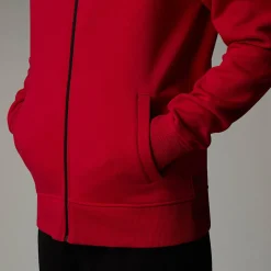 Cheap The North Face Icons Hættetrøje Med Lynlås Til Herrer TNF Red-TNF Black