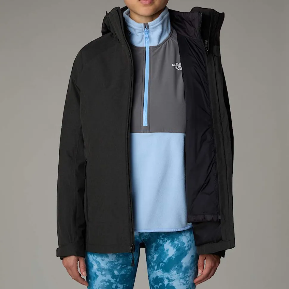 Cheap The North Face Inlux Triclimate Jakke Til Damer TNF Black Heather-TNF Black